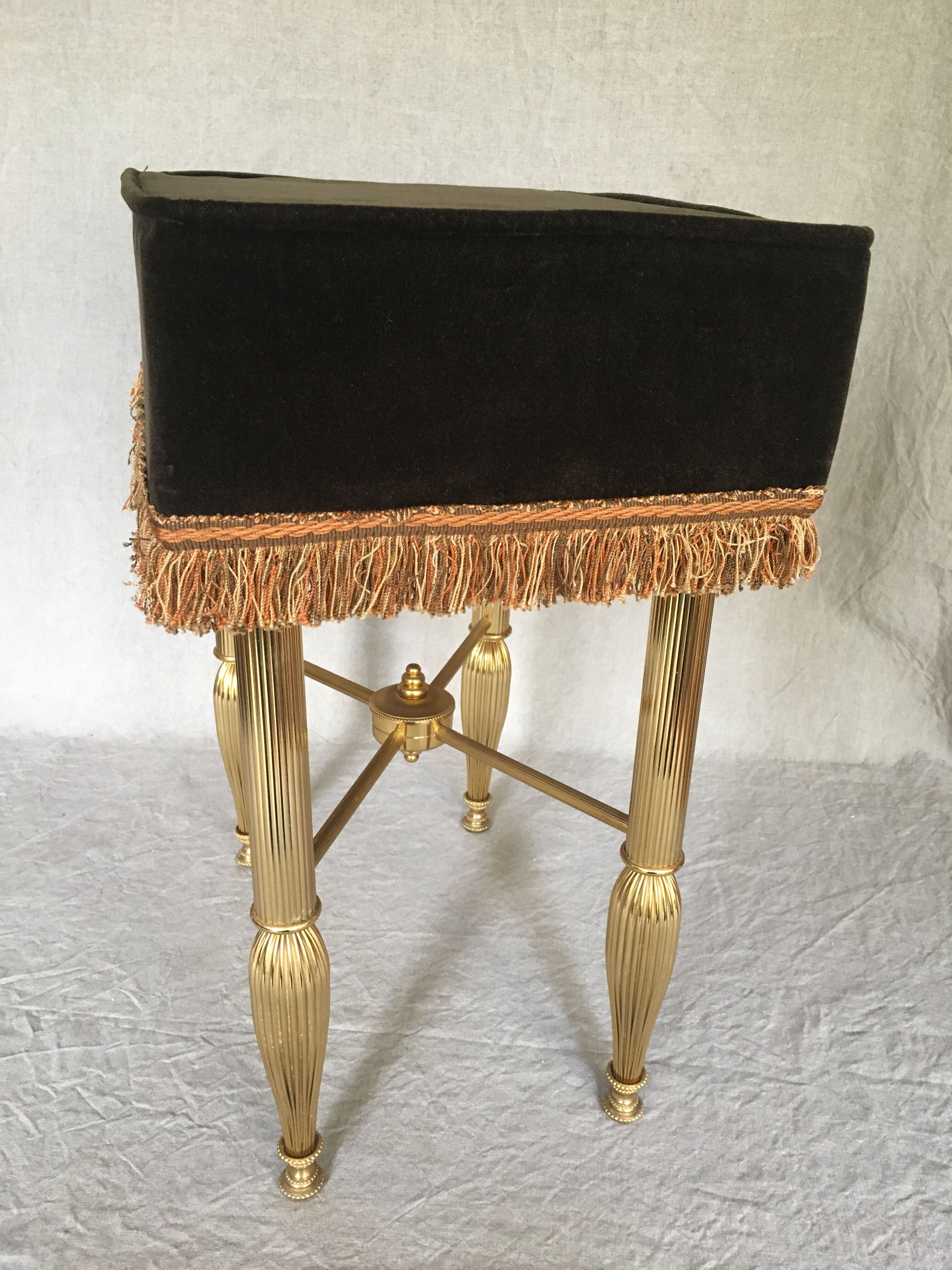 Brass tabouret of the 70s