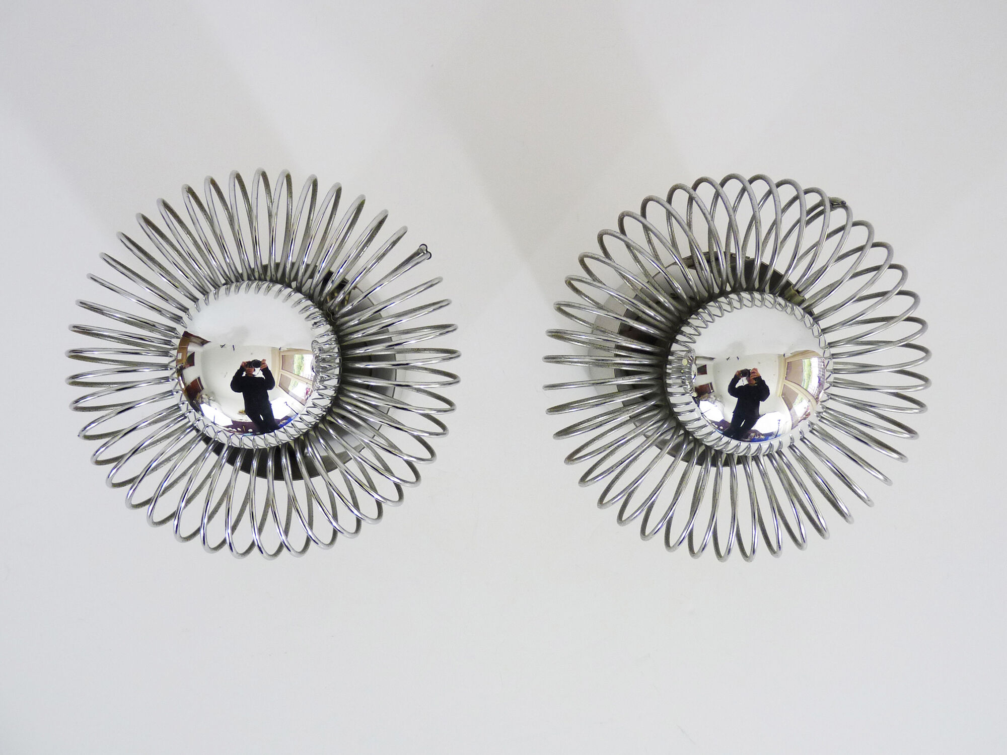 Pair of vintage wall appliques Philippe Rogier Oxar, Luminox, Gallery Oxar. Year 70