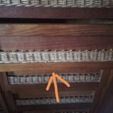 Commode haute rotin