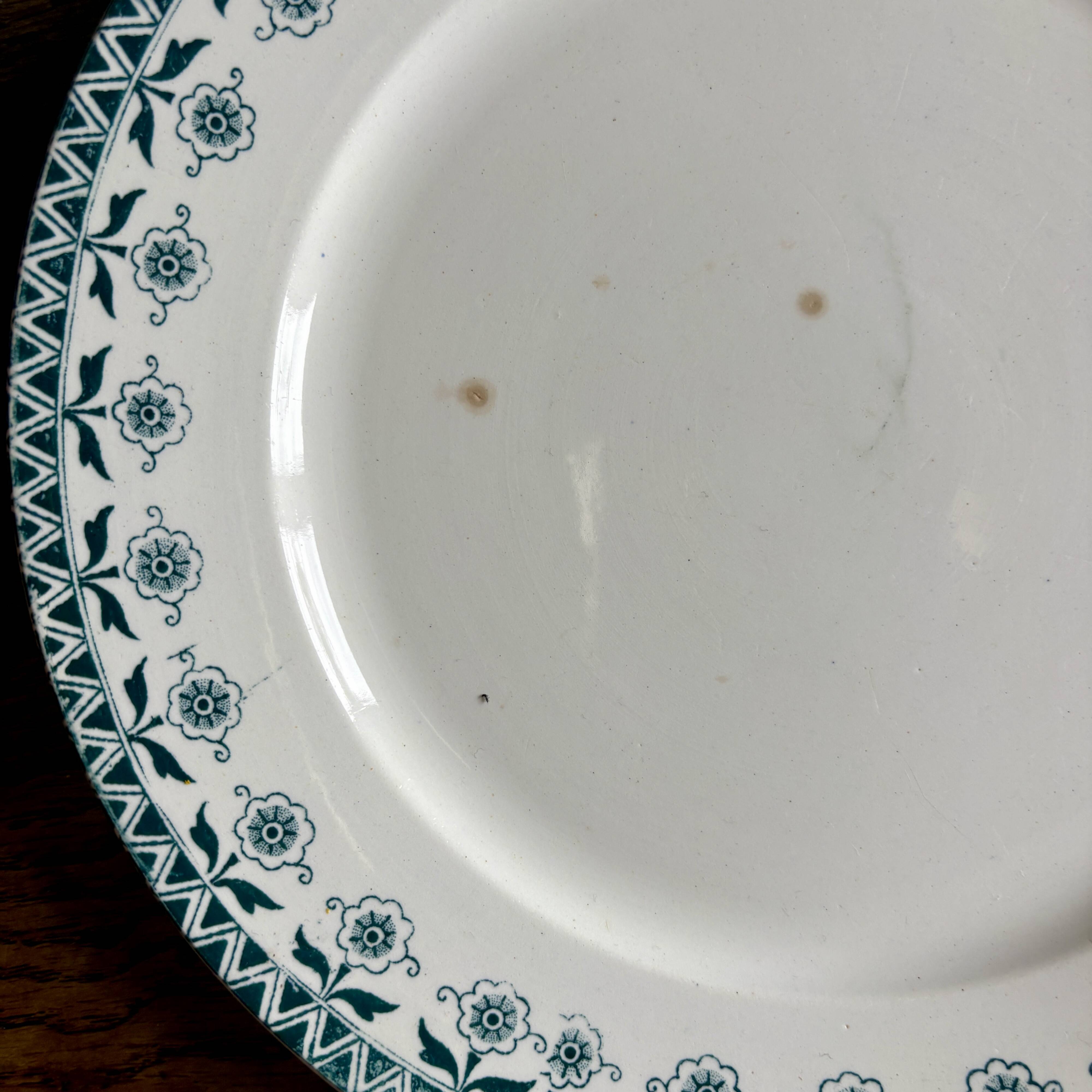 Set of 10 vintage ironstone plates by Henry of Sarreguemines.