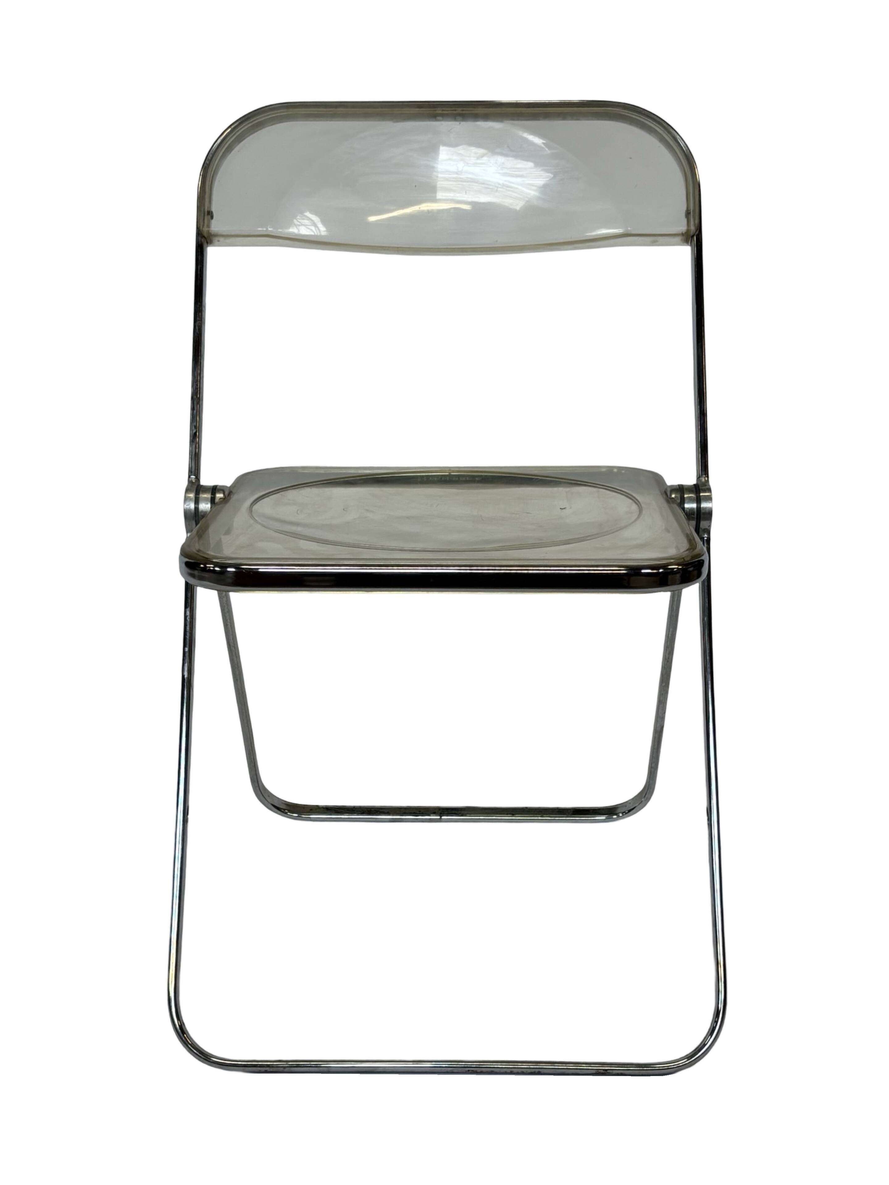 Chaise vintage Plia par Giancarlo Piretti pour Castelli