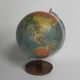 Paper mache globe on wooden base, 1960s