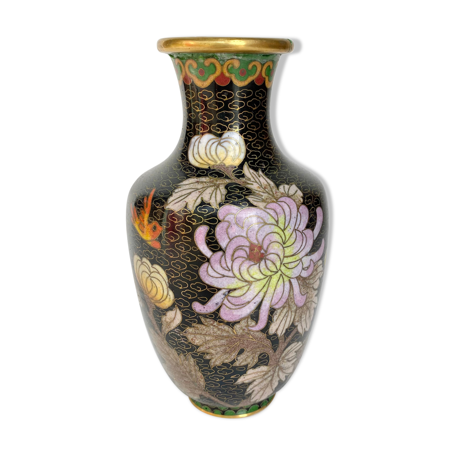 Asian cloisonné vase