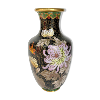Vase cloisonné asiatique