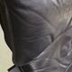 Fauteuil vintage IKEA années 1980 Cuir noir & ottoman