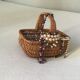 Panier osier fillette vintage