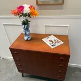 Scandinavian chest of drawers with compass feet
