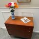Scandinavian chest of drawers with compass feet