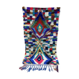 Tapis multicolor en tissu boucherouite 110x200cm