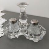Salt and pepper shaker vintage glass