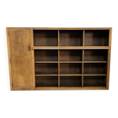 Bibliothèque murale Art Déco XL des années 1930 en chêne, cabinet ouvert, Pays-Bas