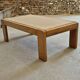 Designer coffee table 1970-1980 in kois elm and glass