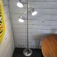 Vintage eyeball floor lamp in chrome metal with tulip base