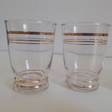 Verres avec dorures
