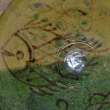 Enamelled terracotta fruit bowl in the Vallauris style, Provence, 1970