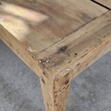 Antique low farmhouse table in beech wood