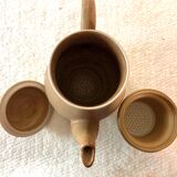 Coffee maker XL with raw stoneware filter
