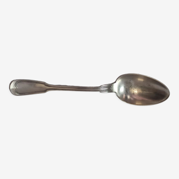 Serving spoon, silver metal.