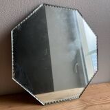 Vintage octagonal beveled mirror