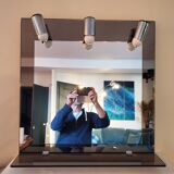 Illuminated bathroom mirror 70's