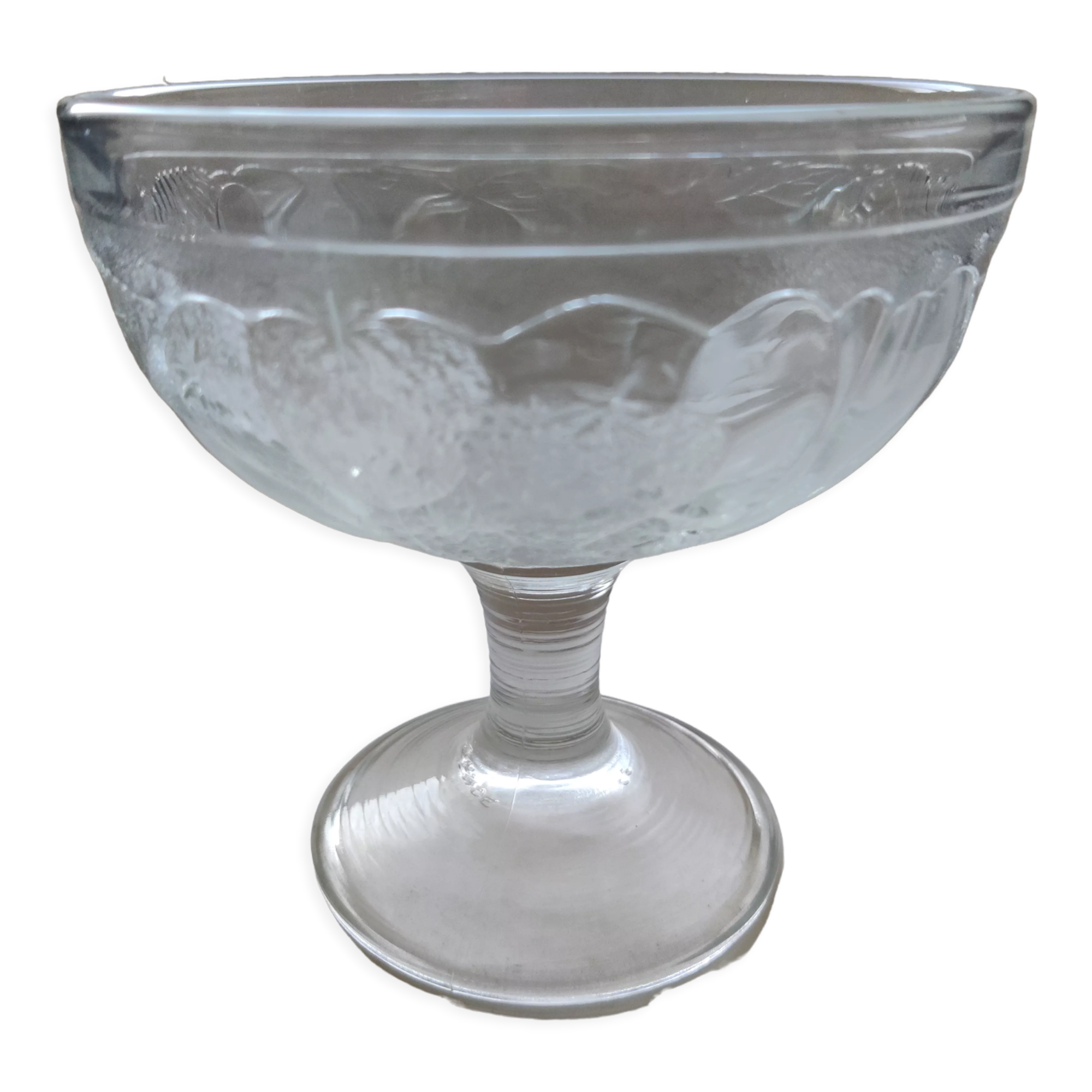 set of 6 thick glass ice cups decor vintage fruits