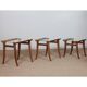 Suite de 3 tables gigognes en noyer par Maxime Old, circa 1940