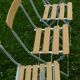 Lot de 4 chaises de jardin pliantes à lattes vintage 1940