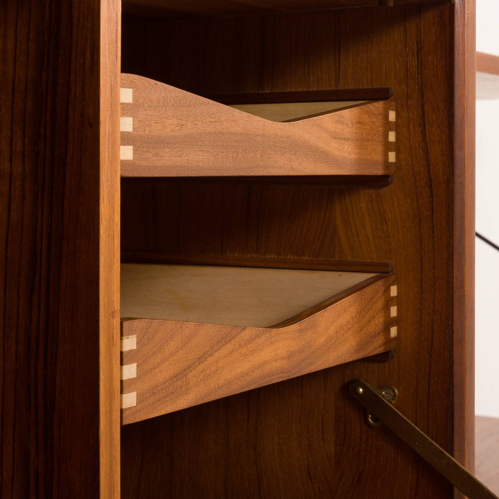 Poul Cadovius wall unit with a bureau and a desk shelf for Cado, 1960s