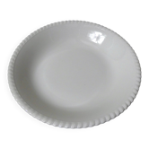 plat blanc crème en faïence