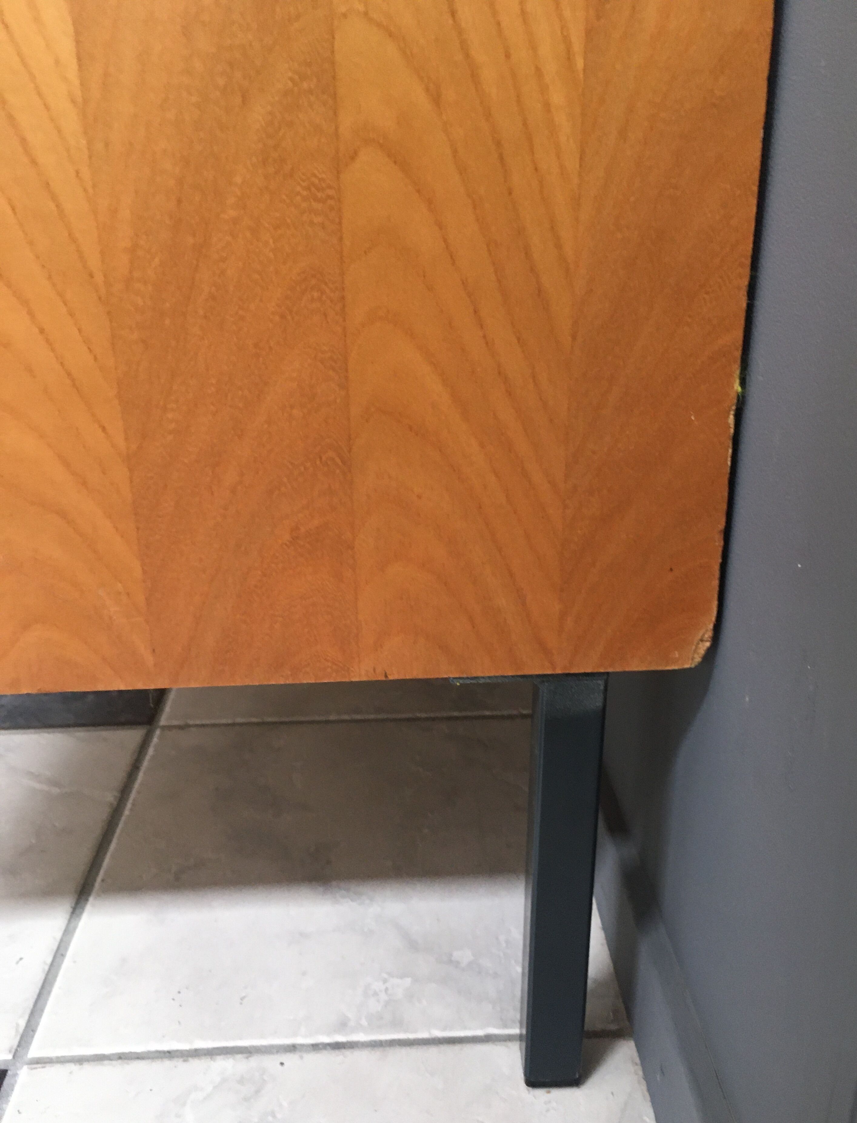Blond wood sideboard cabinet 1970s