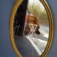 Miroir bois doré epoque 1960 ovale