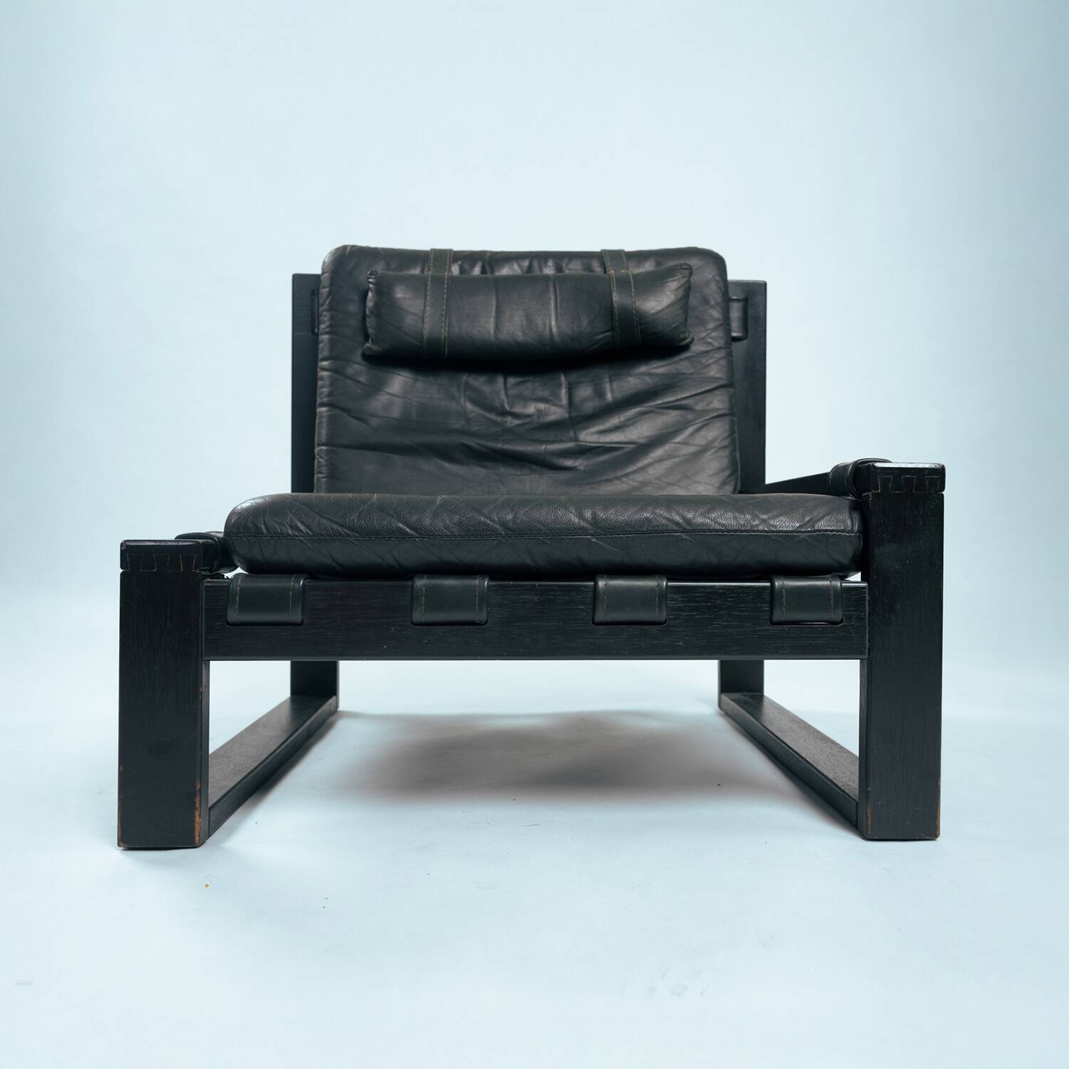 Chaises longues brutalistes avec repos-pieds de Sonja Wasseur, années 1970