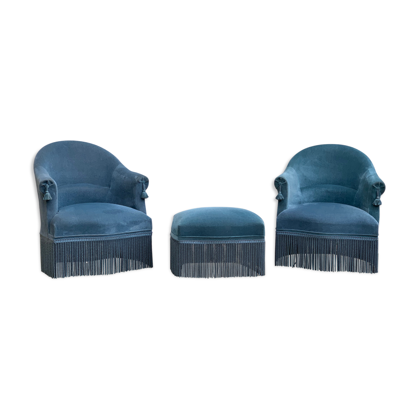 Pair of armchairs toad and rest feet 1970