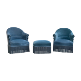 Pair of armchairs toad and rest feet 1970
