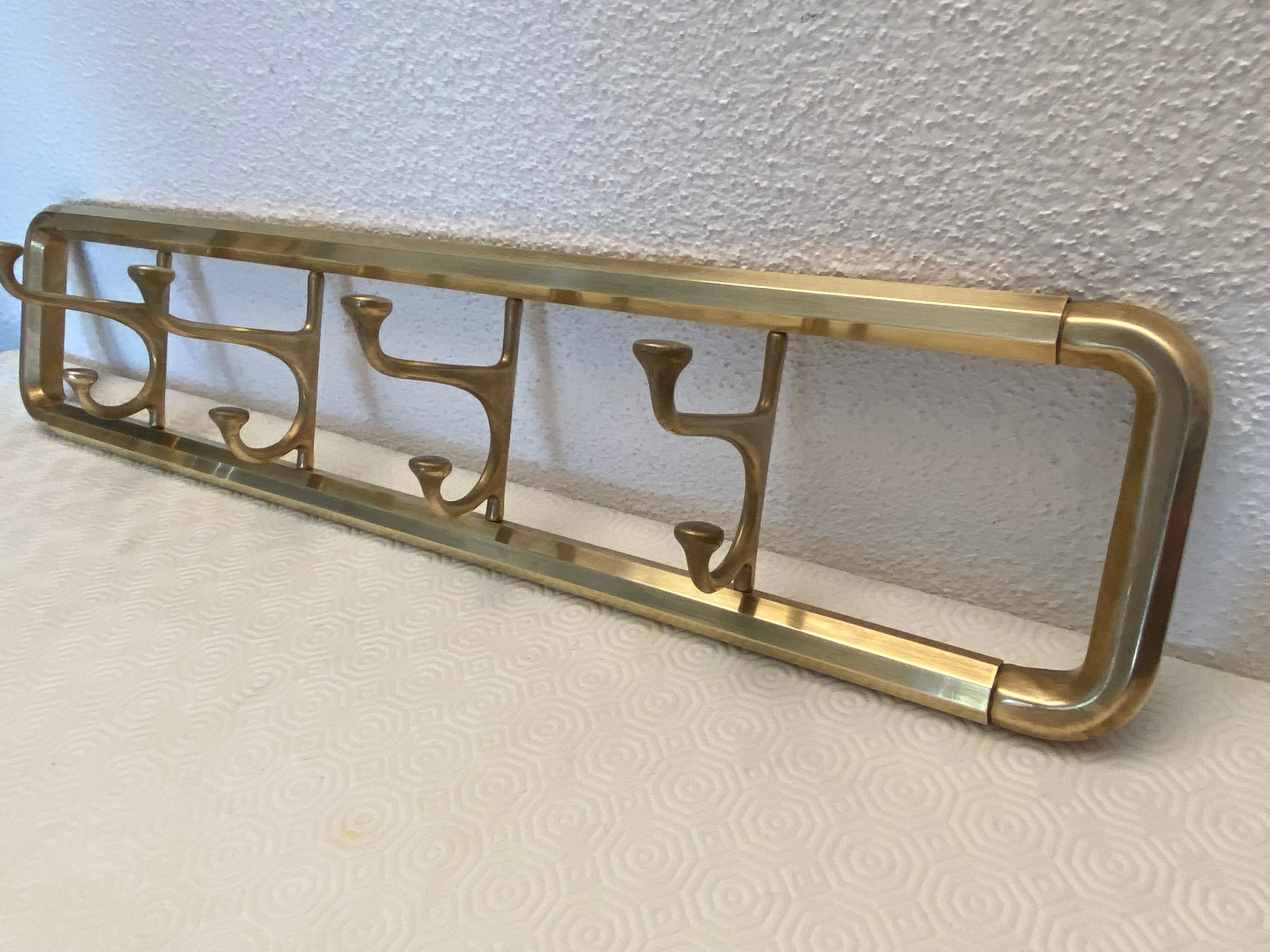 Coat rack in Vintage brass 1930