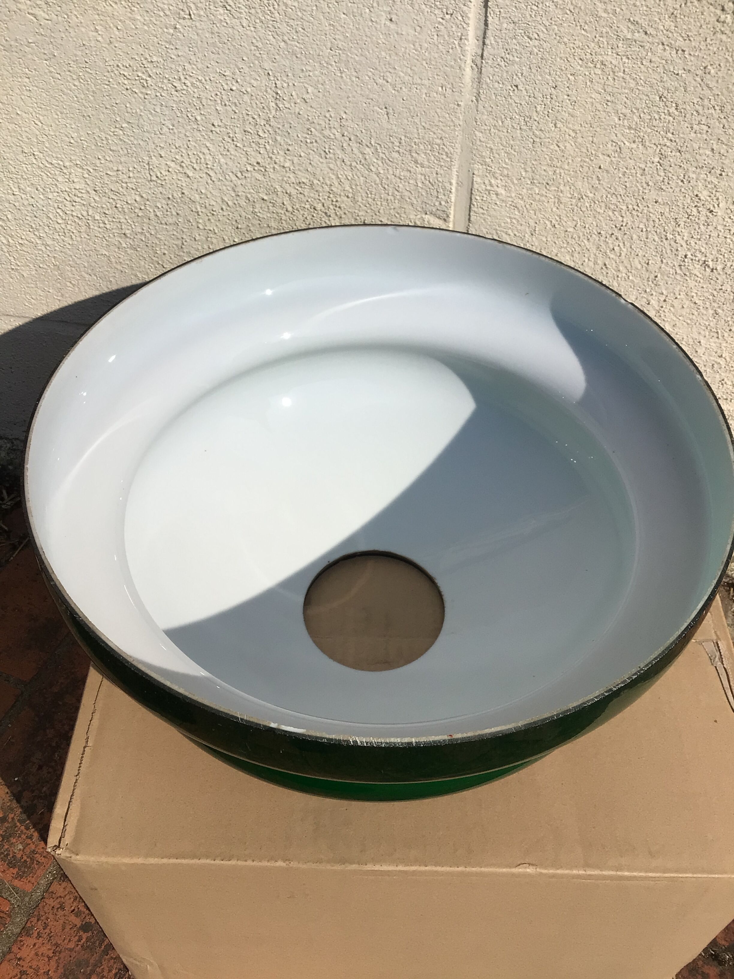Green opaline lampshade early XXth