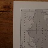 Lithographie originale sur la première guerre mondiale (troupes + carte)