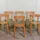 Rare ensemble de 6 chaises Alvar Aalto modèle 69 pour Artek