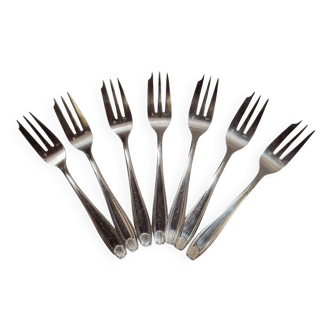 7 Apollo cake forks, Art Deco