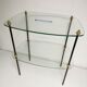 Vintage display 1950 / 1960, side table / sofa end, glass shelves