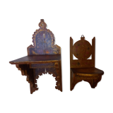 Set of 2 small wall shelves