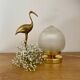 Vintage globe table lamp in holophane glass