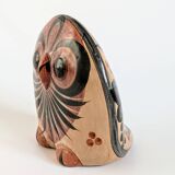 Large hibou Tonala | Céramique mexicaine des années 1970