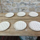 Six assiettes à dessert Gien