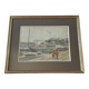 Old painting representing a marine scene by Robert Laroche