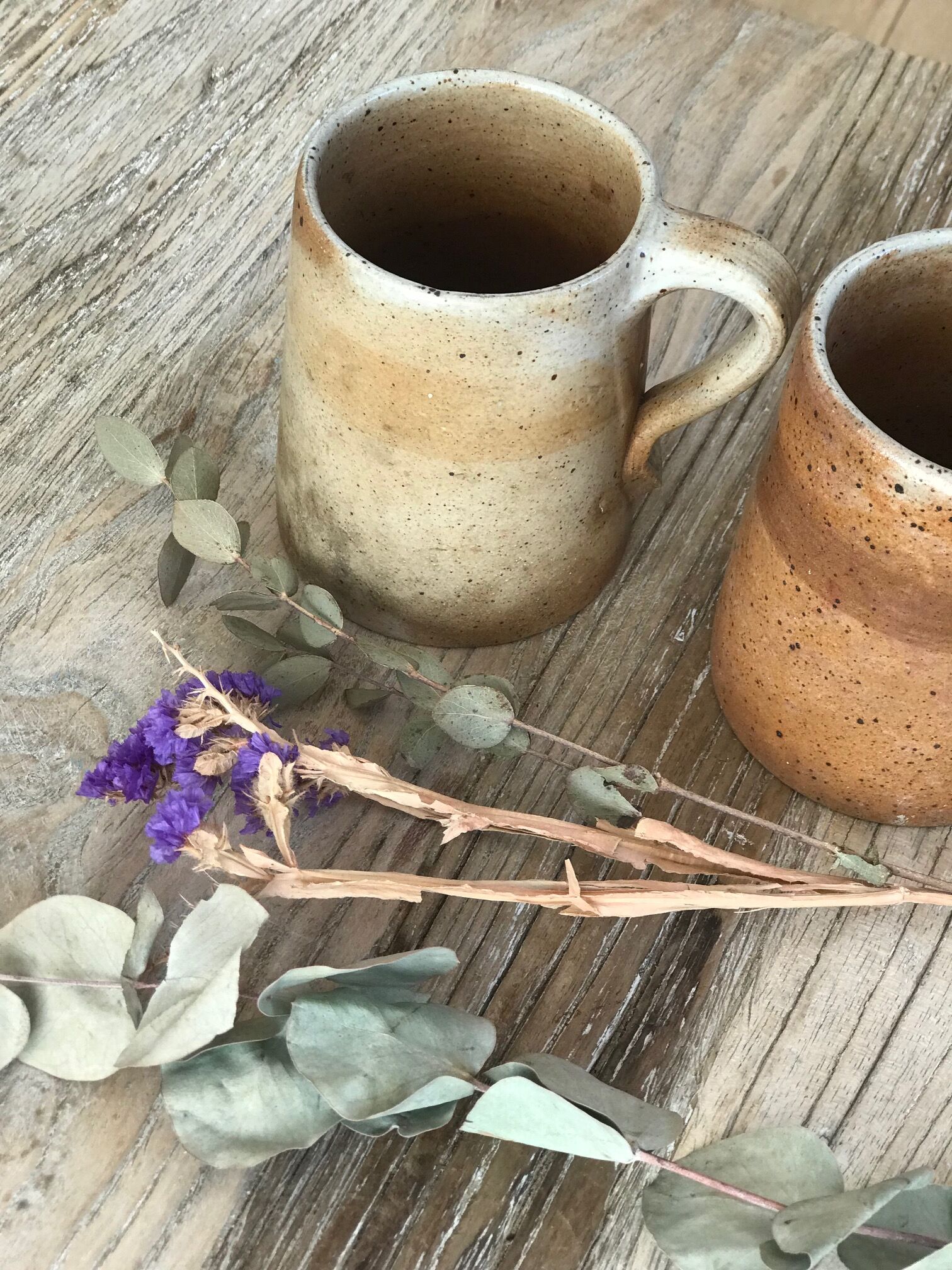 Set of 3 sandstone cups