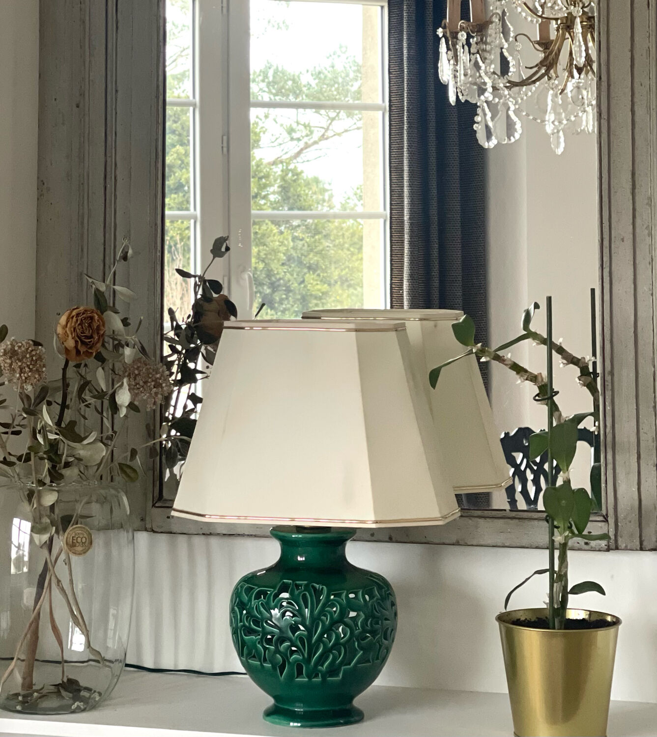 Antique ceramic lamp