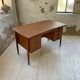 Scandinavian "boomerang" two-sided teak desk Midtjydsk Mobelfabrilk