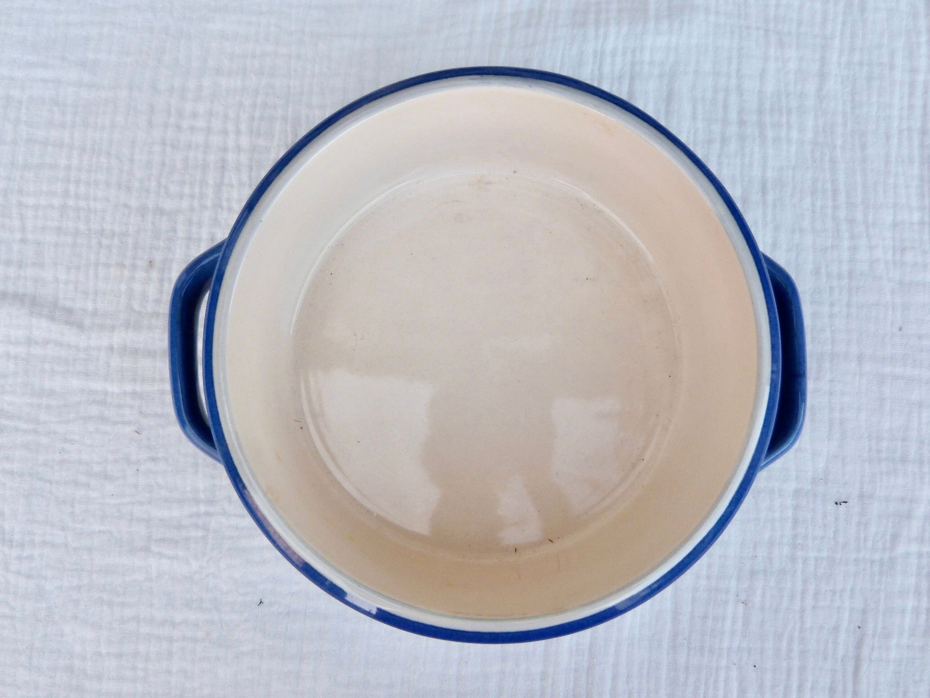 Blue and white ceramic oven dish