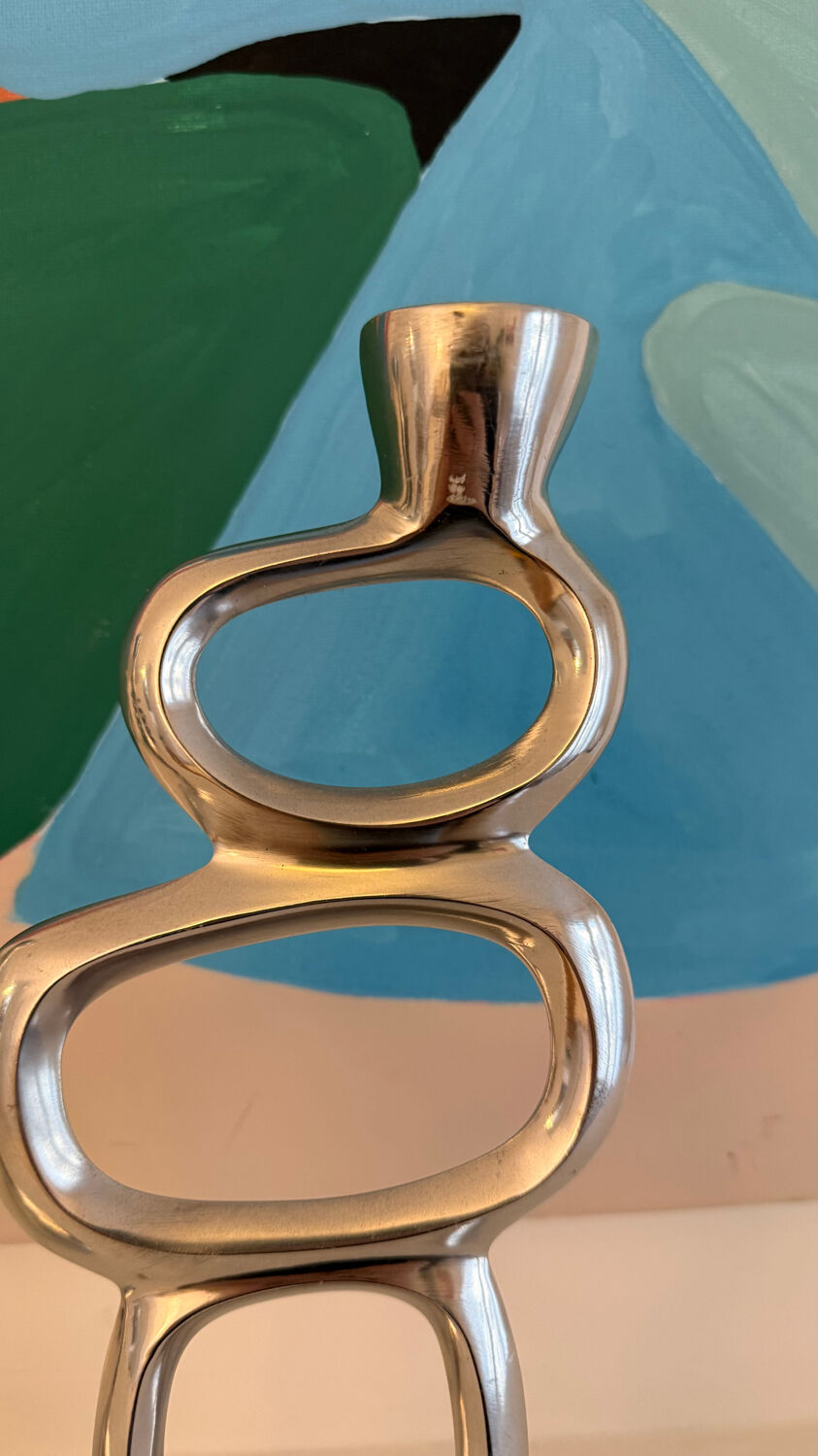 Set of 2 Circle candle holders by Matthew Hilton